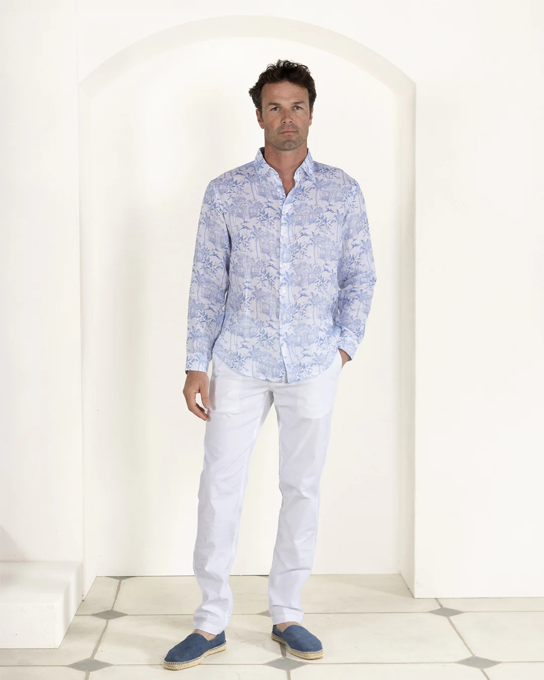 Linen Shirt PINK HOUSE TOILE - Image 7