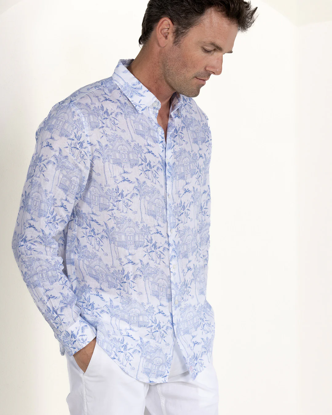 Linen Shirt PINK HOUSE TOILE - Image 9