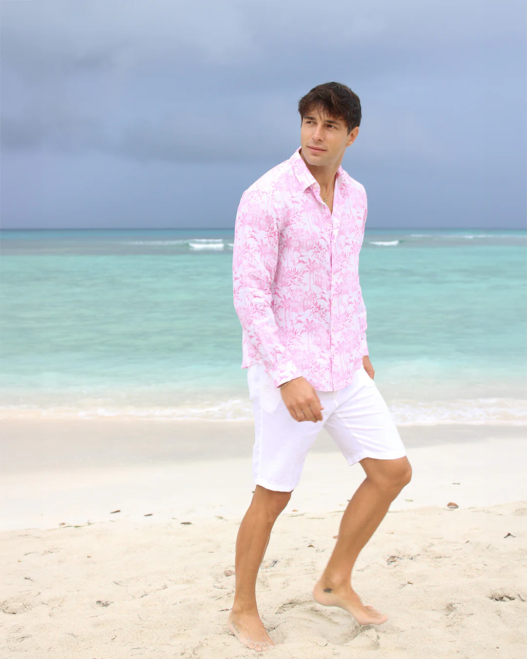 Linen Shirt PINK HOUSE TOILE - Image 3