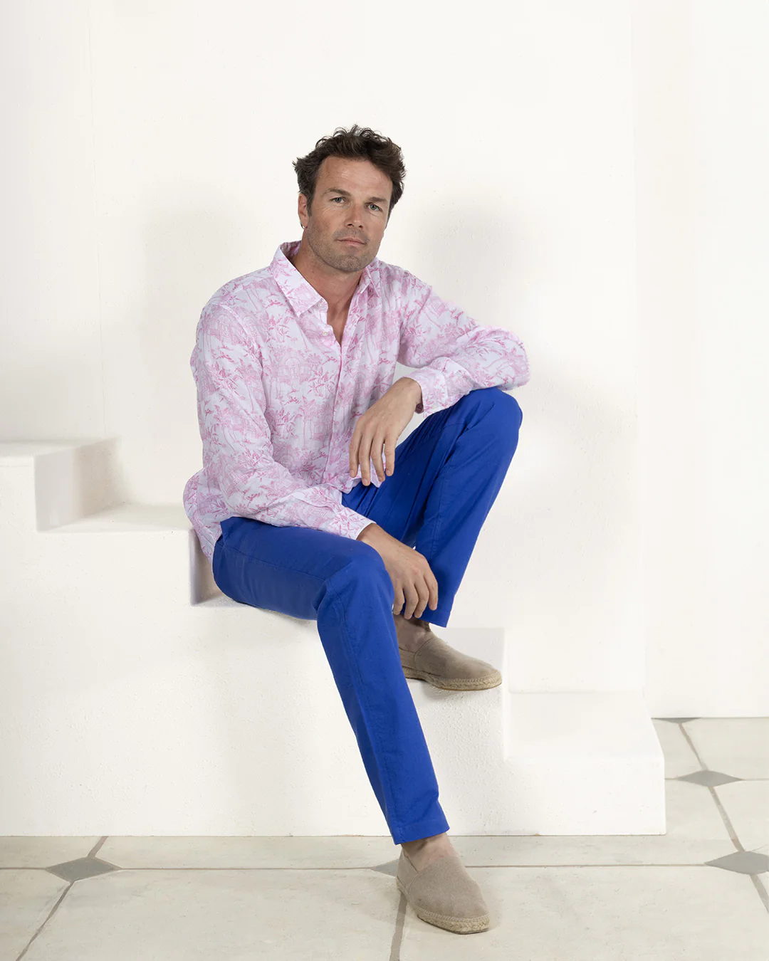 Linen Shirt PINK HOUSE TOILE - Image 5