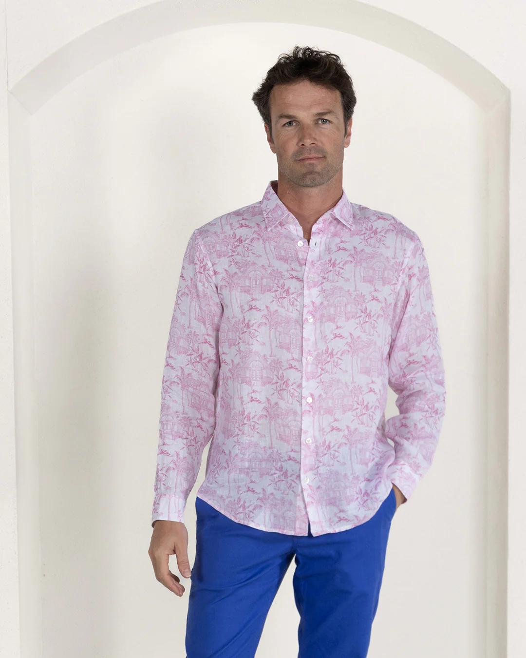 Linen Shirt PINK HOUSE TOILE - Image 6
