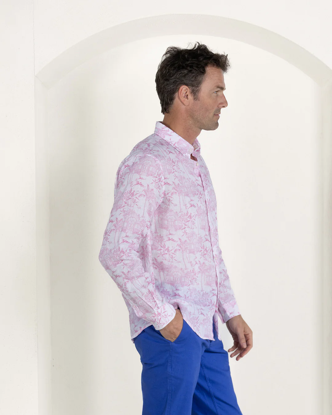 Linen Shirt PINK HOUSE TOILE - Image 7