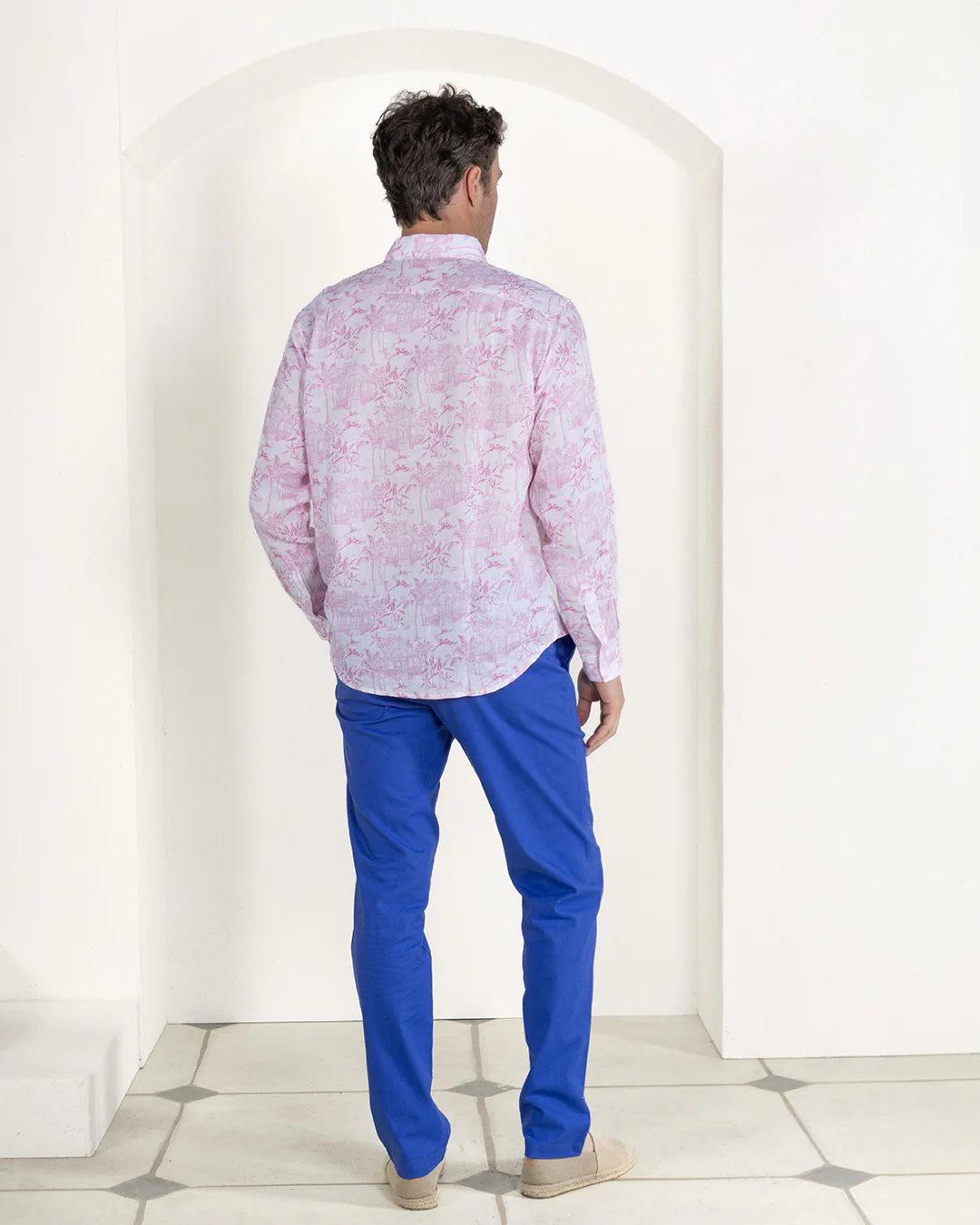 Linen Shirt PINK HOUSE TOILE - Image 9