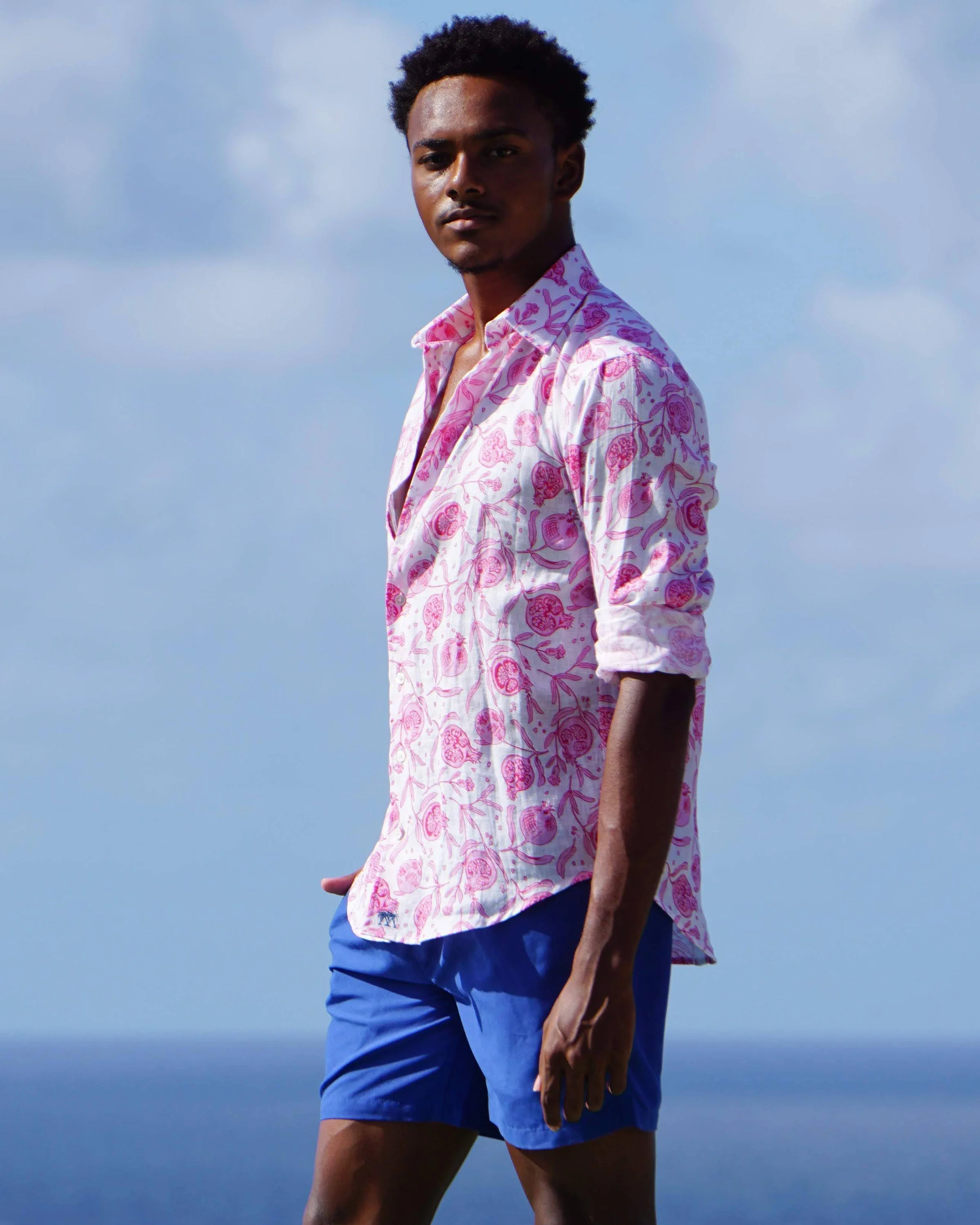 Linen Shirt POMEGRANATE - Image 5