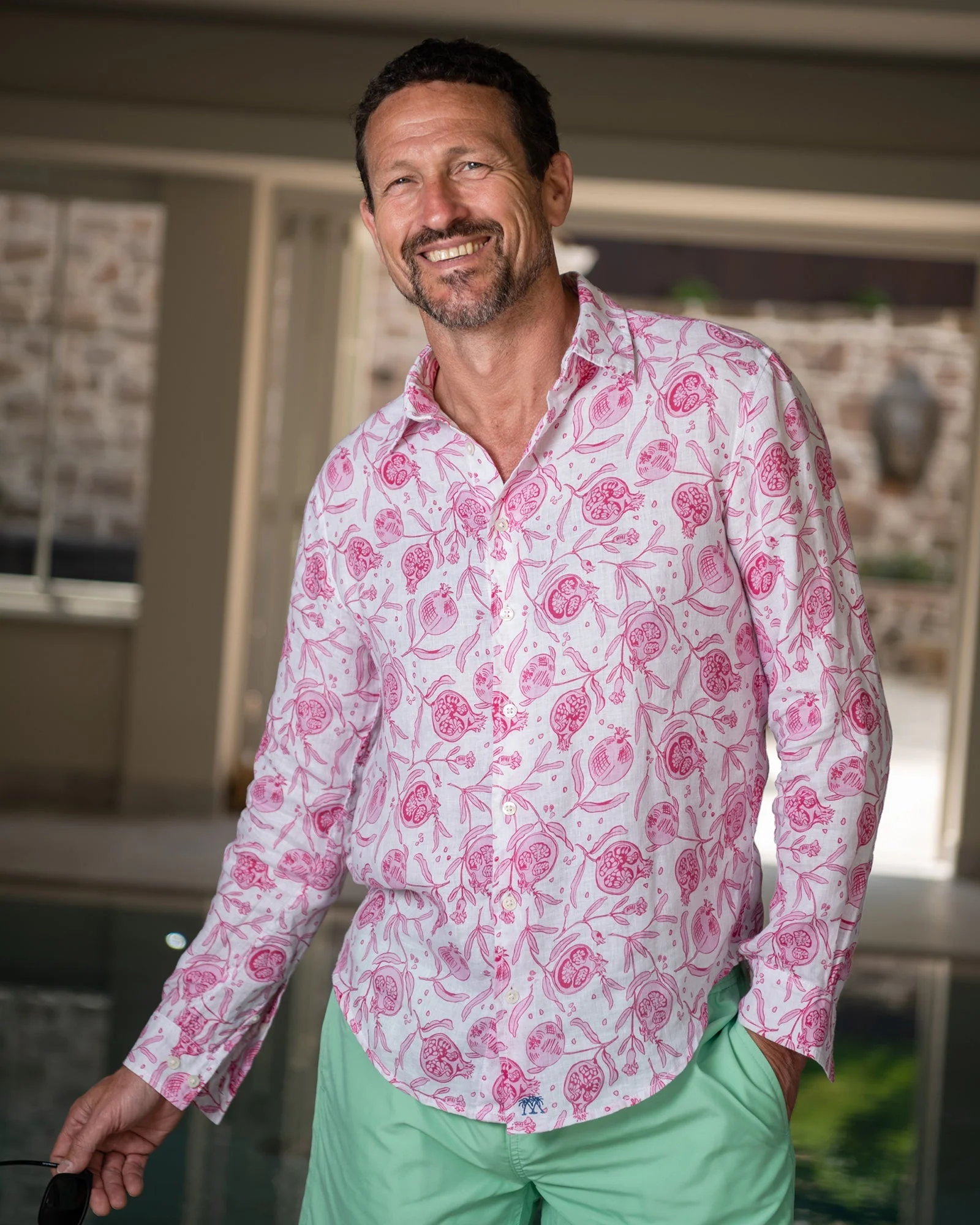 Linen Shirt POMEGRANATE - Image 6