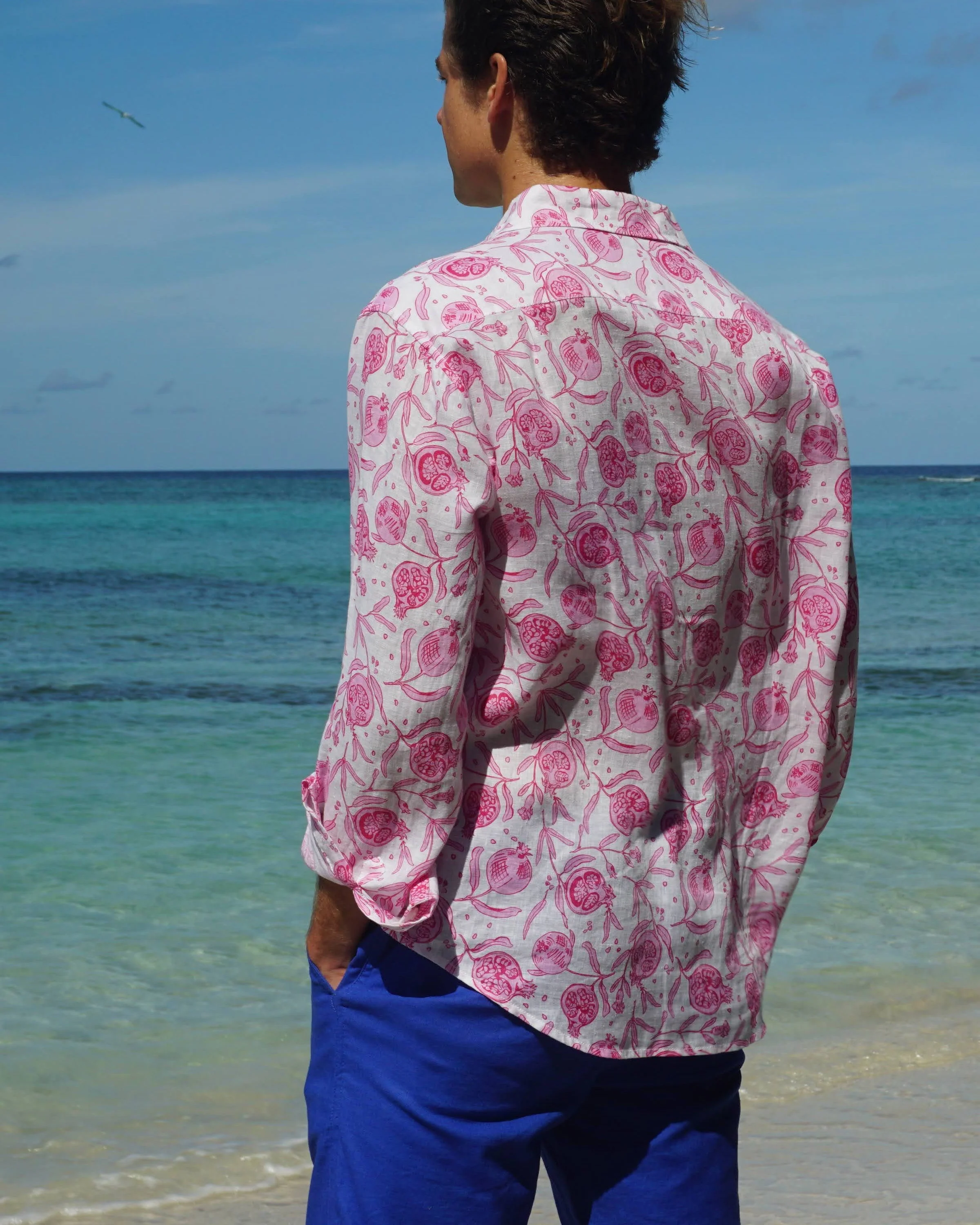 Linen Shirt POMEGRANATE - Image 8
