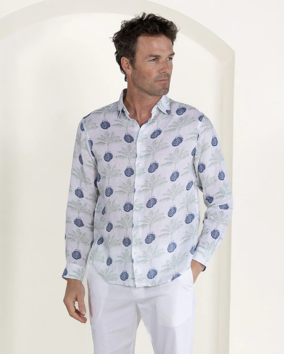 Linen Shirt POTTED PALM - Image 10