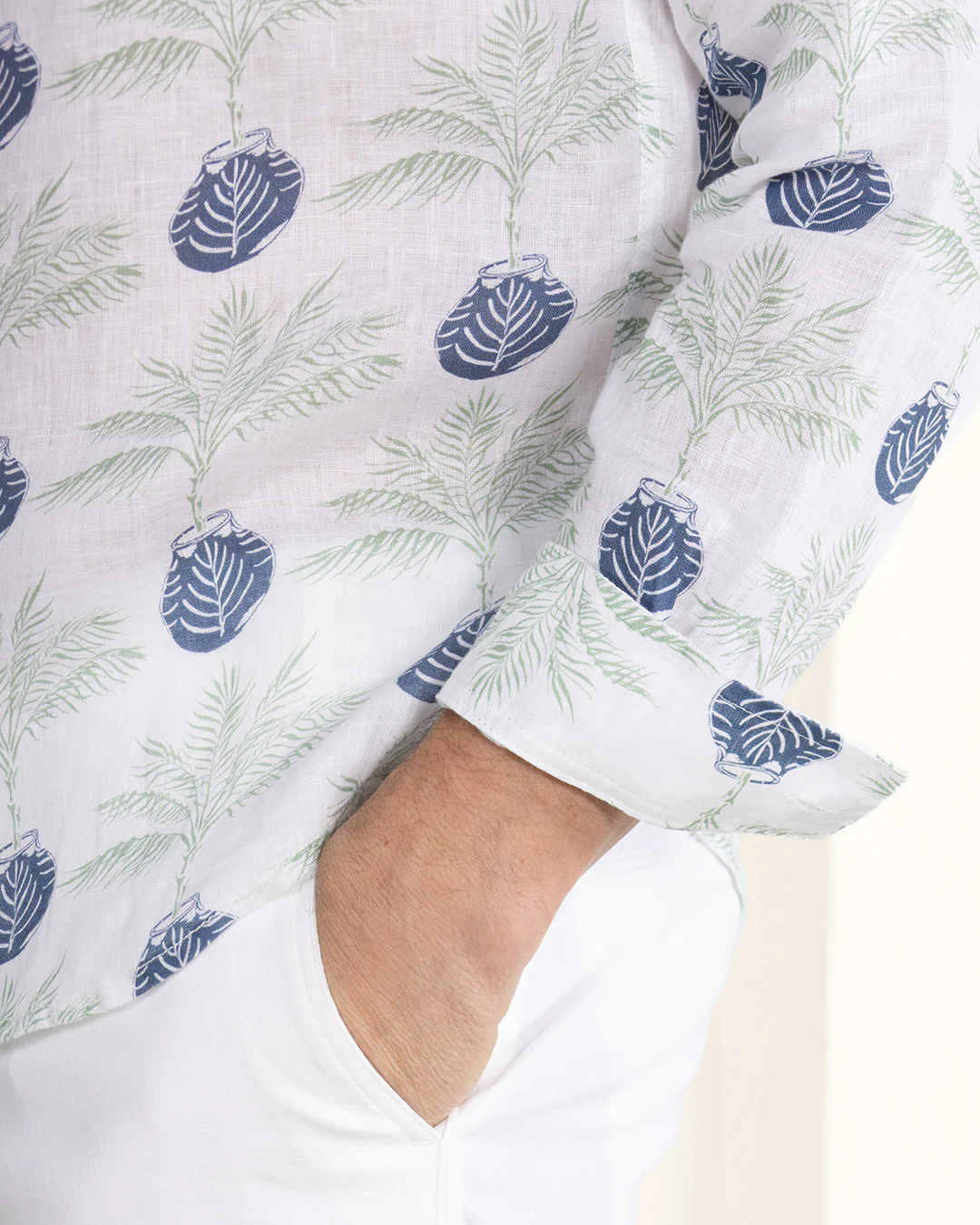 Linen Shirt POTTED PALM - Image 11