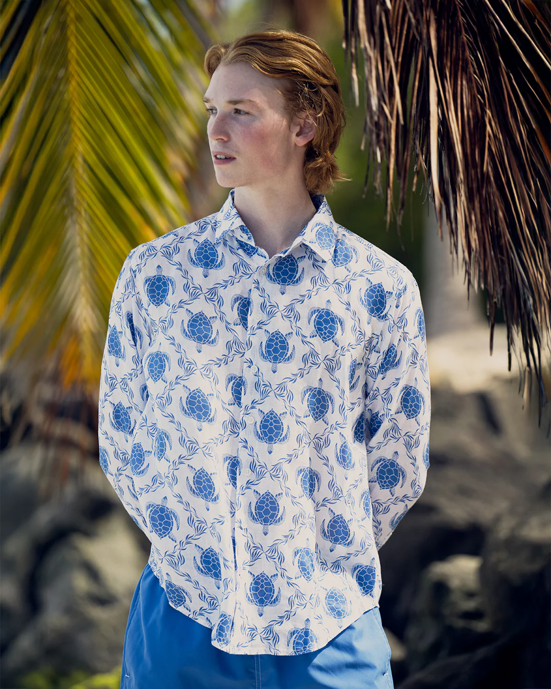 Linen Shirt TURTLE TRELLIS - Image 3