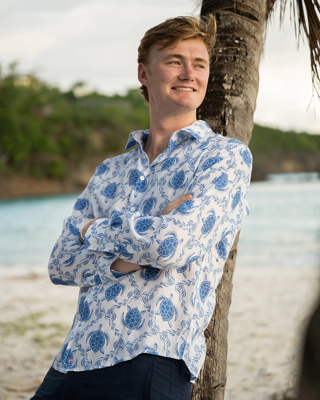 Linen Shirt TURTLE TRELLIS - Image 7
