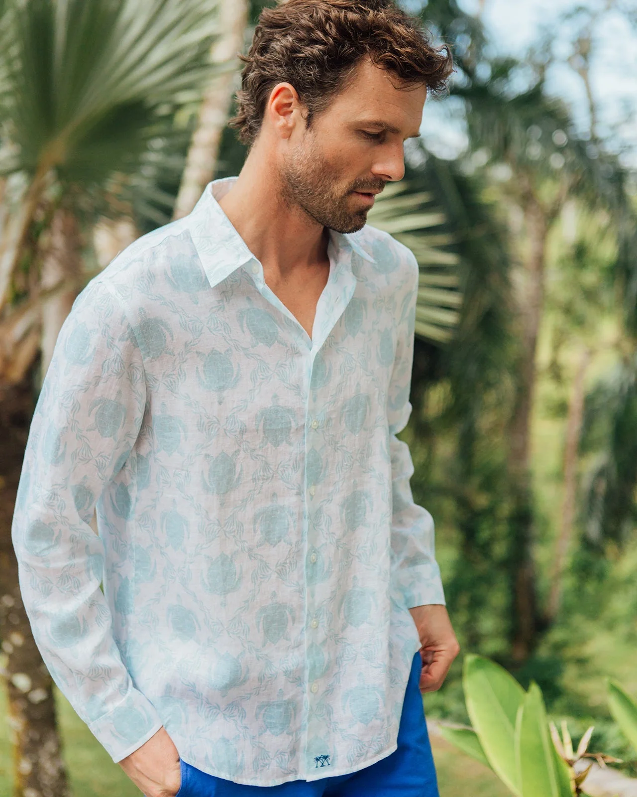 Linen Shirt TURTLE TRELLIS - Image 5