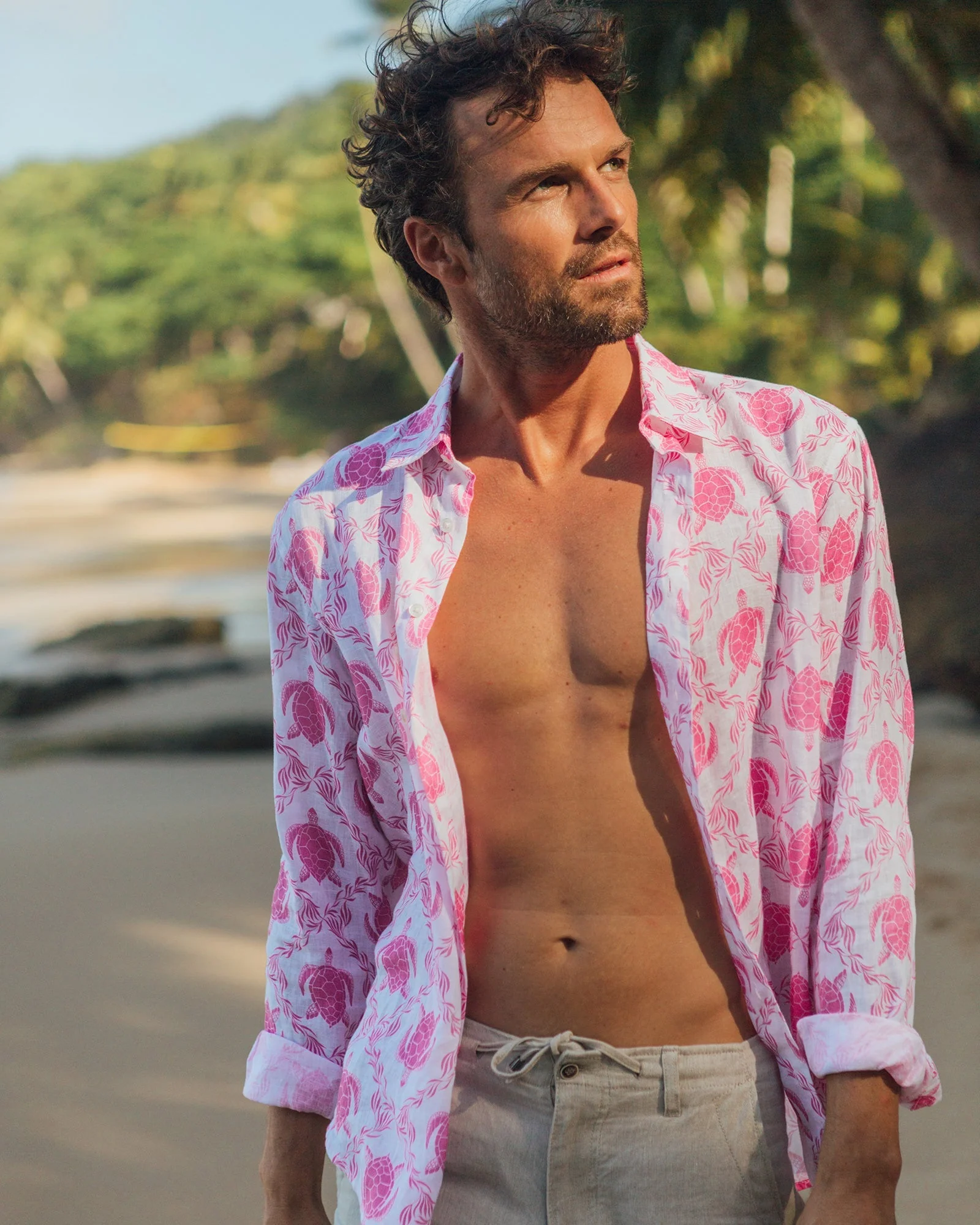 Linen Shirt TURTLE TRELLIS - Image 3