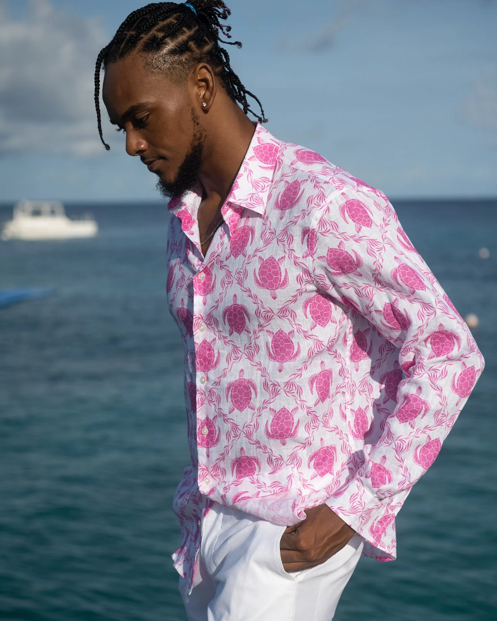 Linen Shirt TURTLE TRELLIS - Image 6