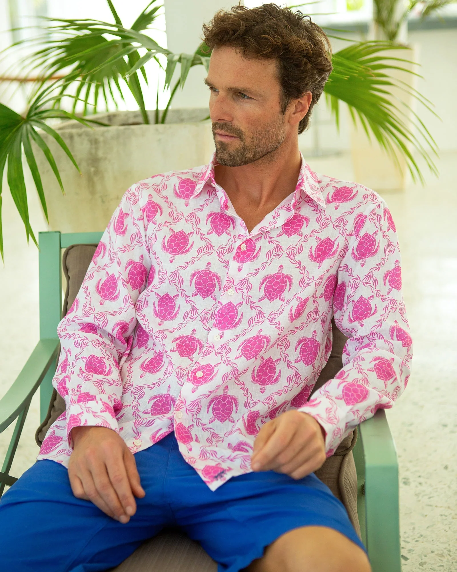 Linen Shirt TURTLE TRELLIS - Image 8