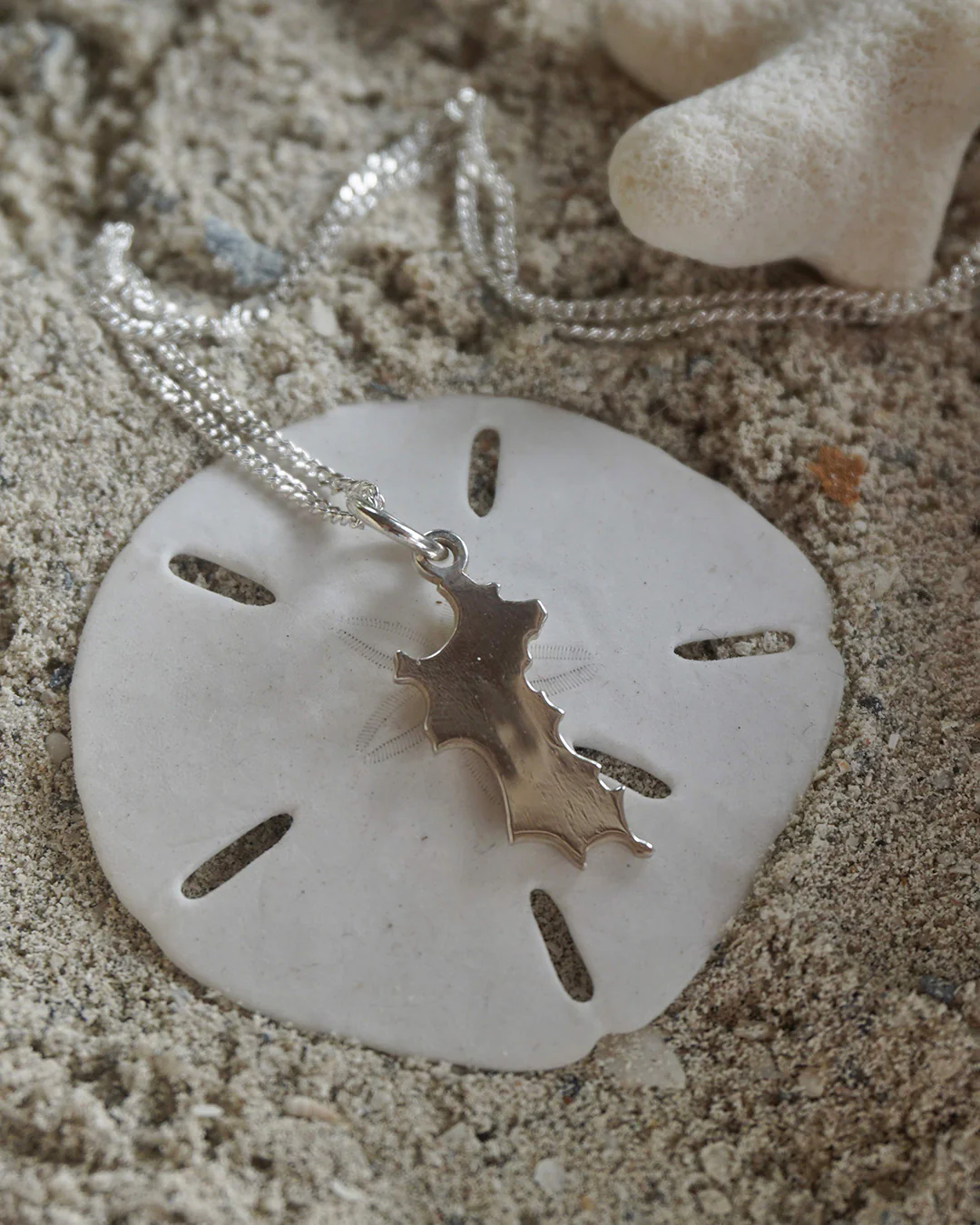 Sterling Silver Mini Mustique Island Pendant - Image 4