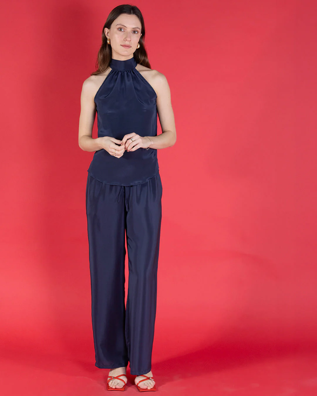 Silk Olivia Halter Neck Top - Image 5