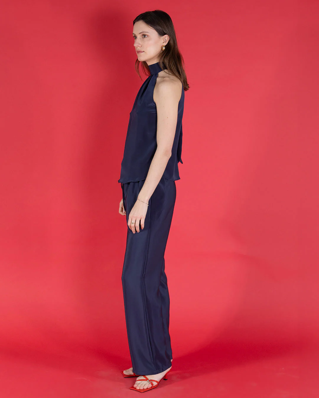 Silk Olivia Halter Neck Top - Image 7