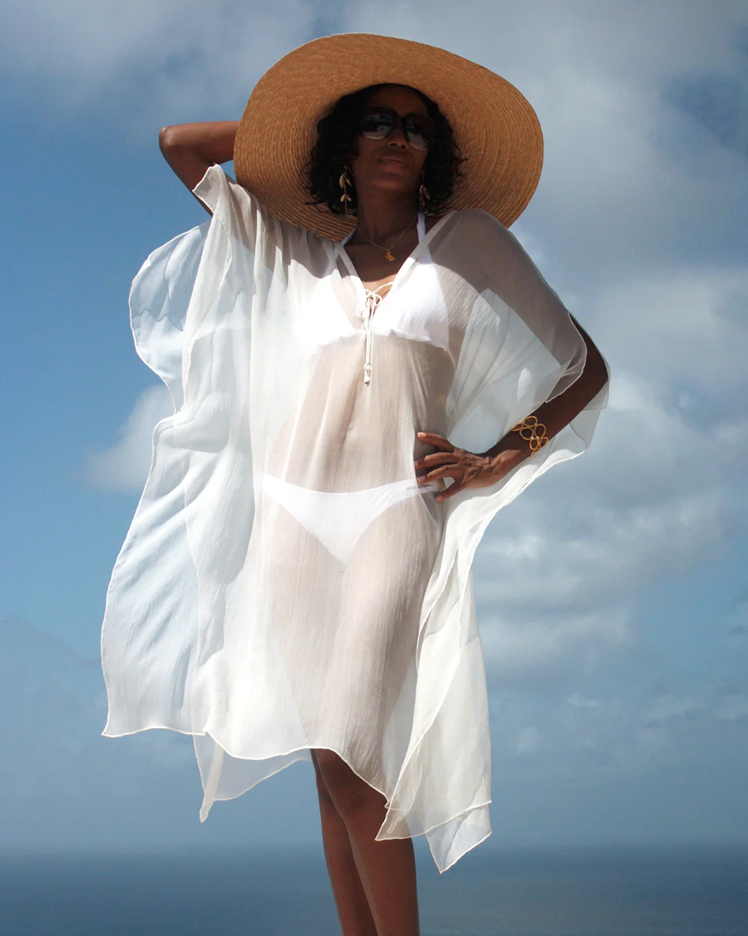 Silk Chiffon Ellie Kaftan - Image 4