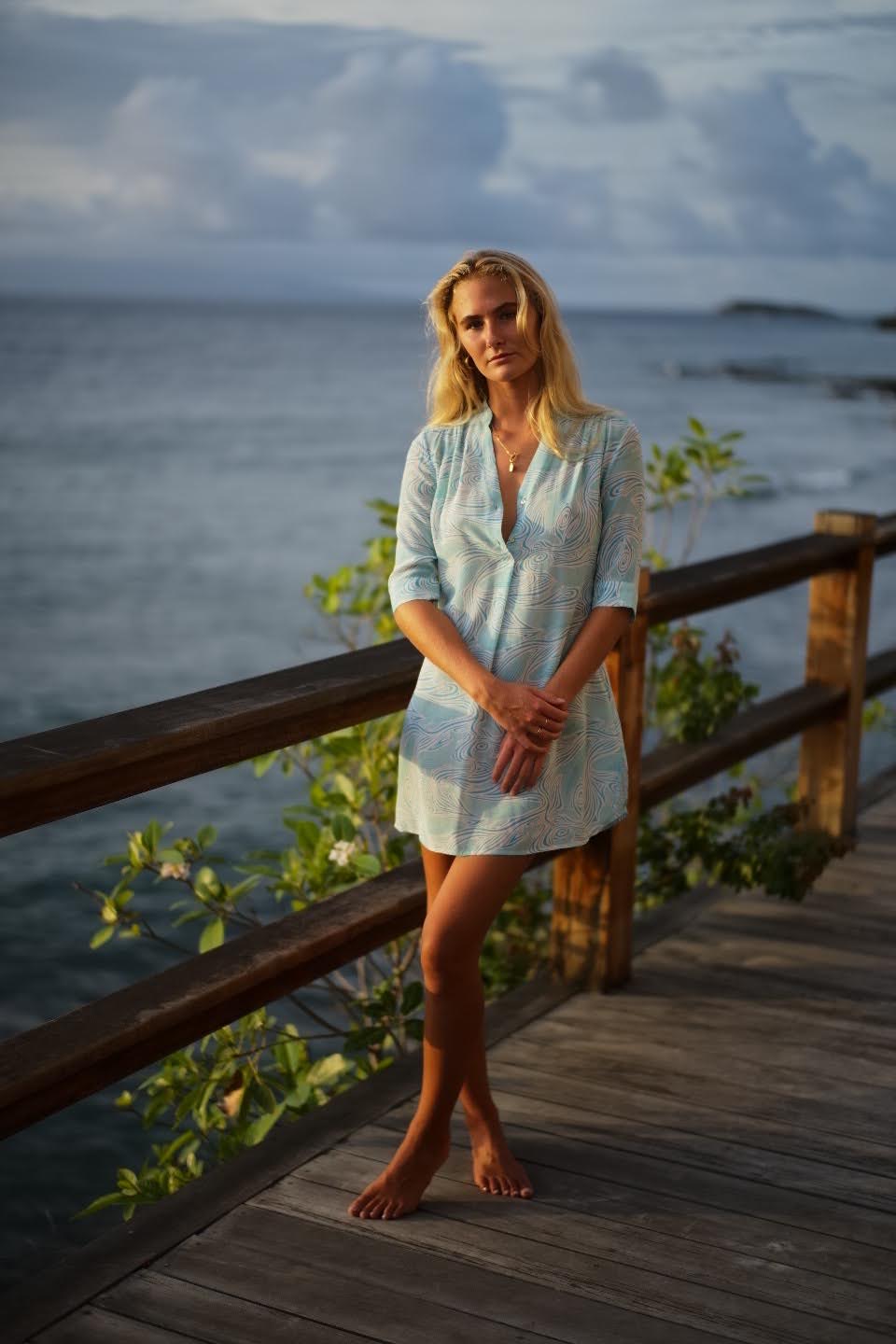 Silk Decima Dress WHALE - Image 4