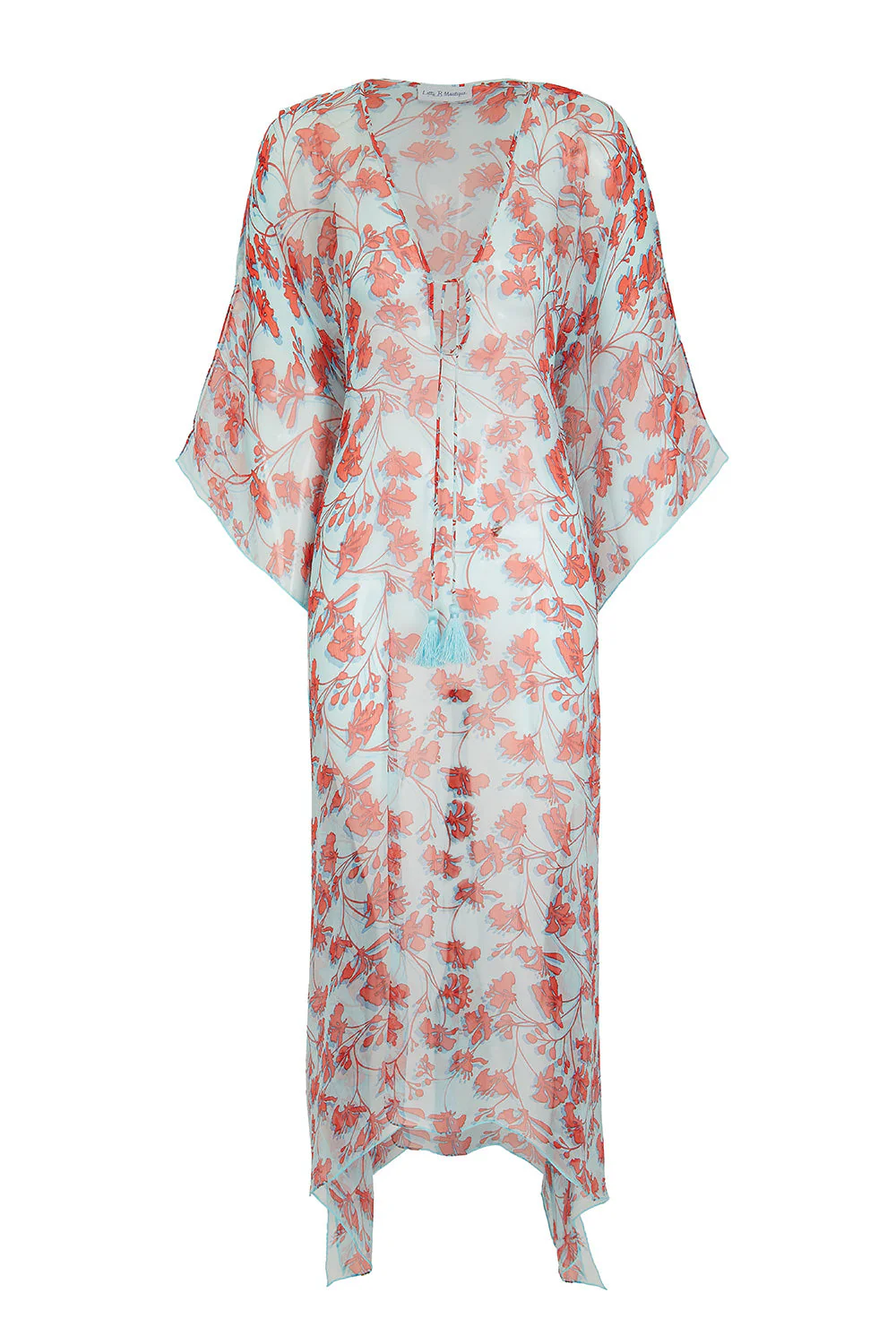 Silk Chiffon Ellie Kaftan FLAMBOYANT FLOWER - Image 5