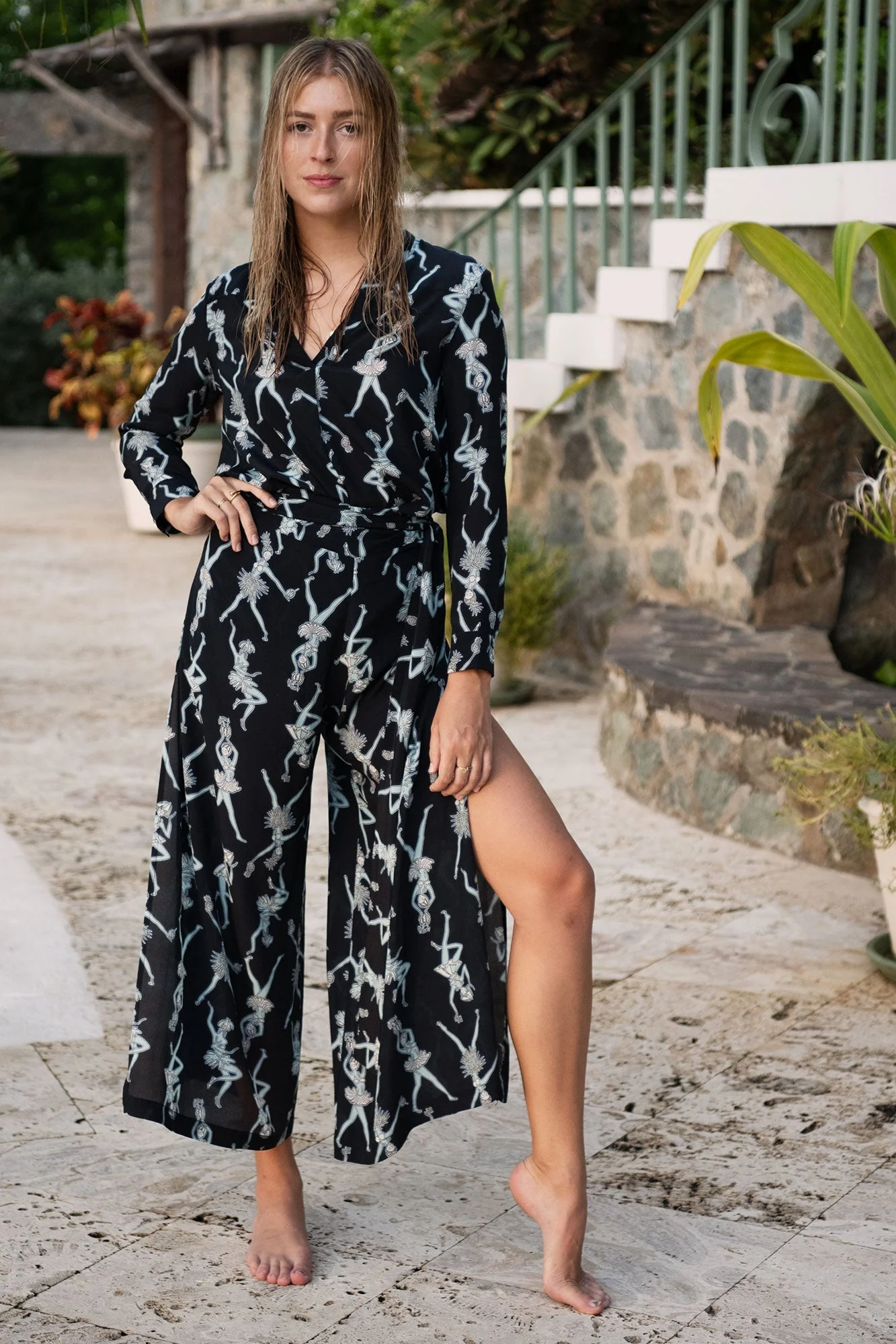 Silk Gabija Palazzo Pants FRUIT PUNCH - Image 7