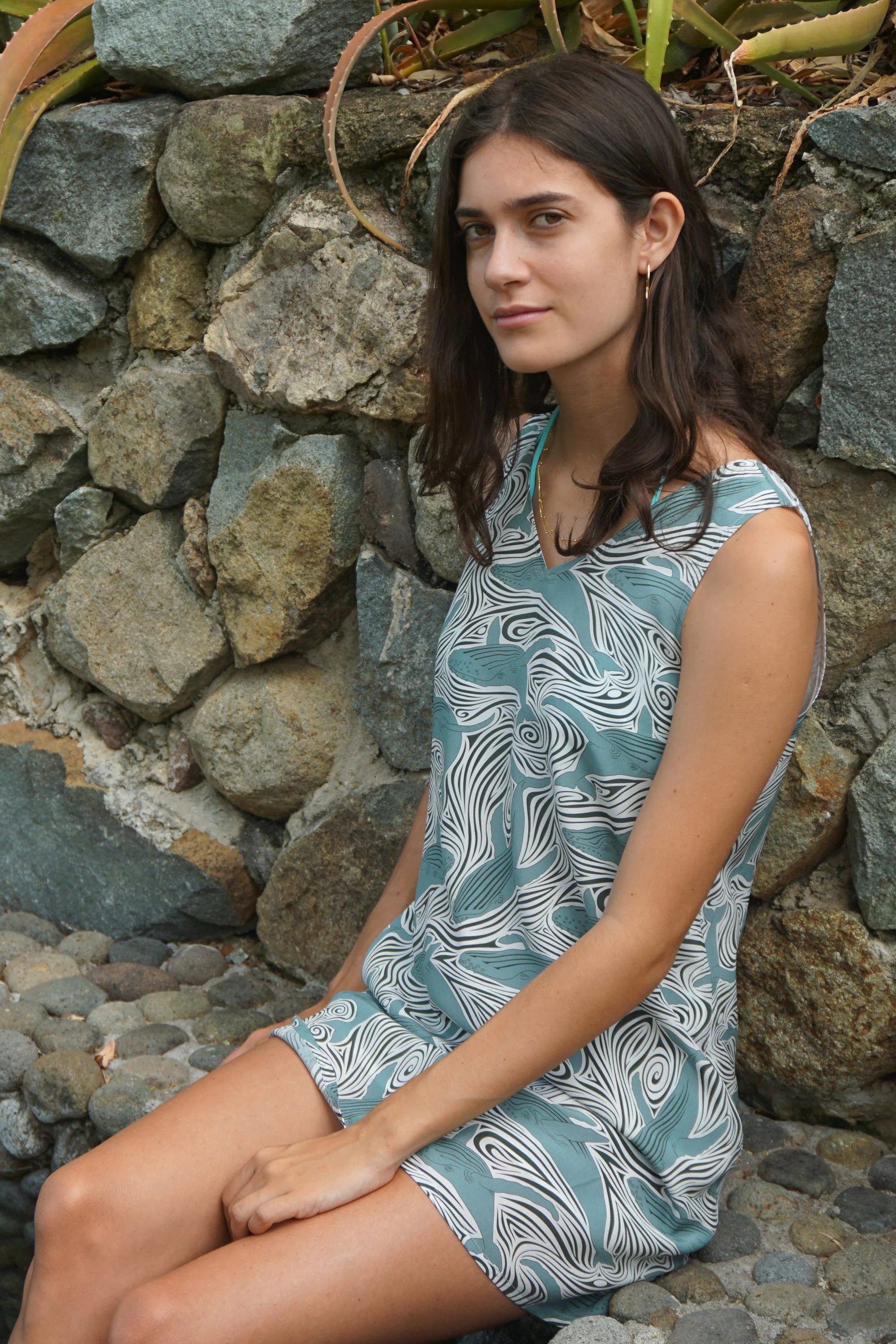 Silk Henny Dress WHALE - Image 3