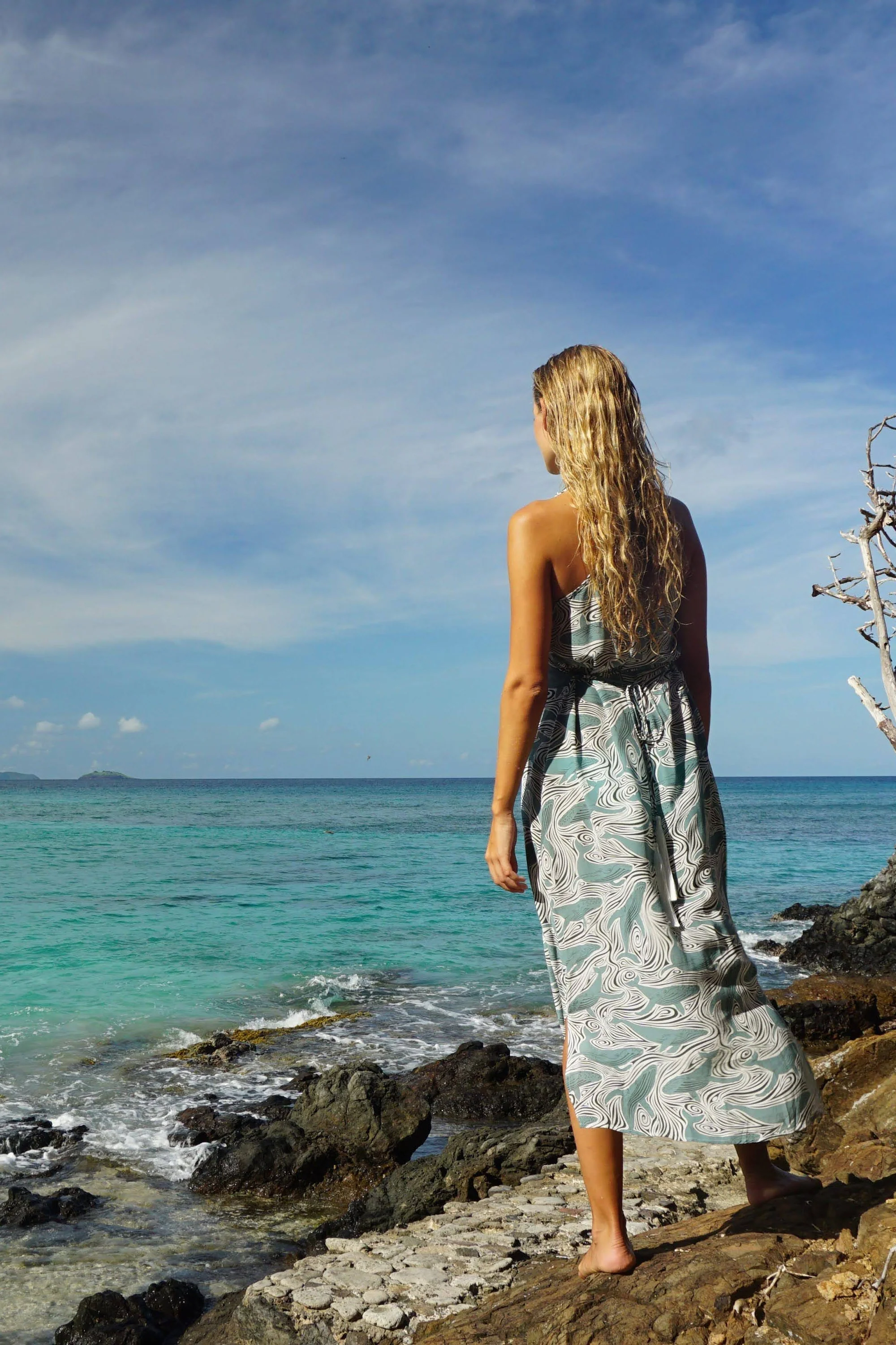 Silk Jemima Dress WHALE - Image 8