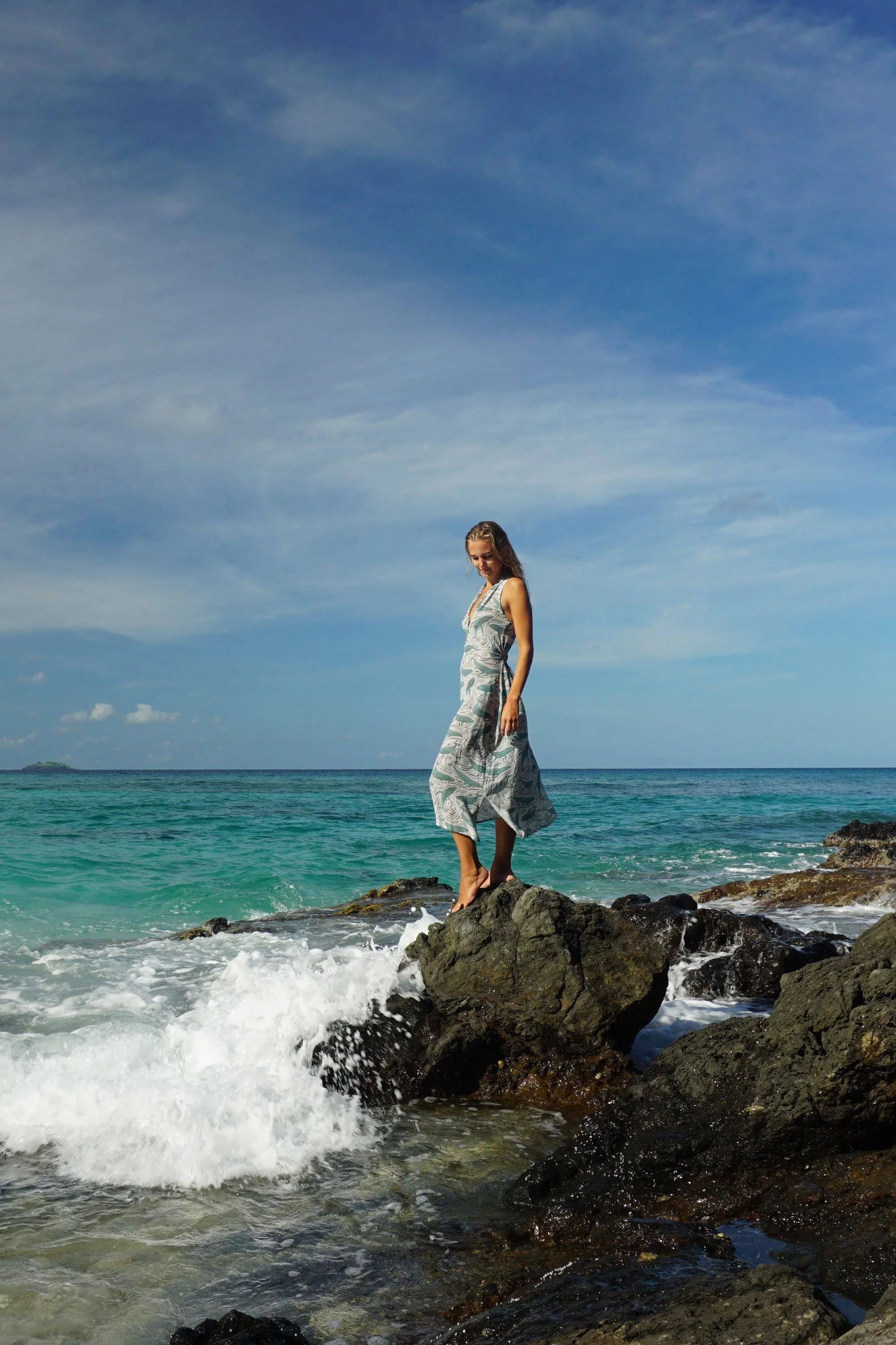 Silk Jemima Dress WHALE - Image 9