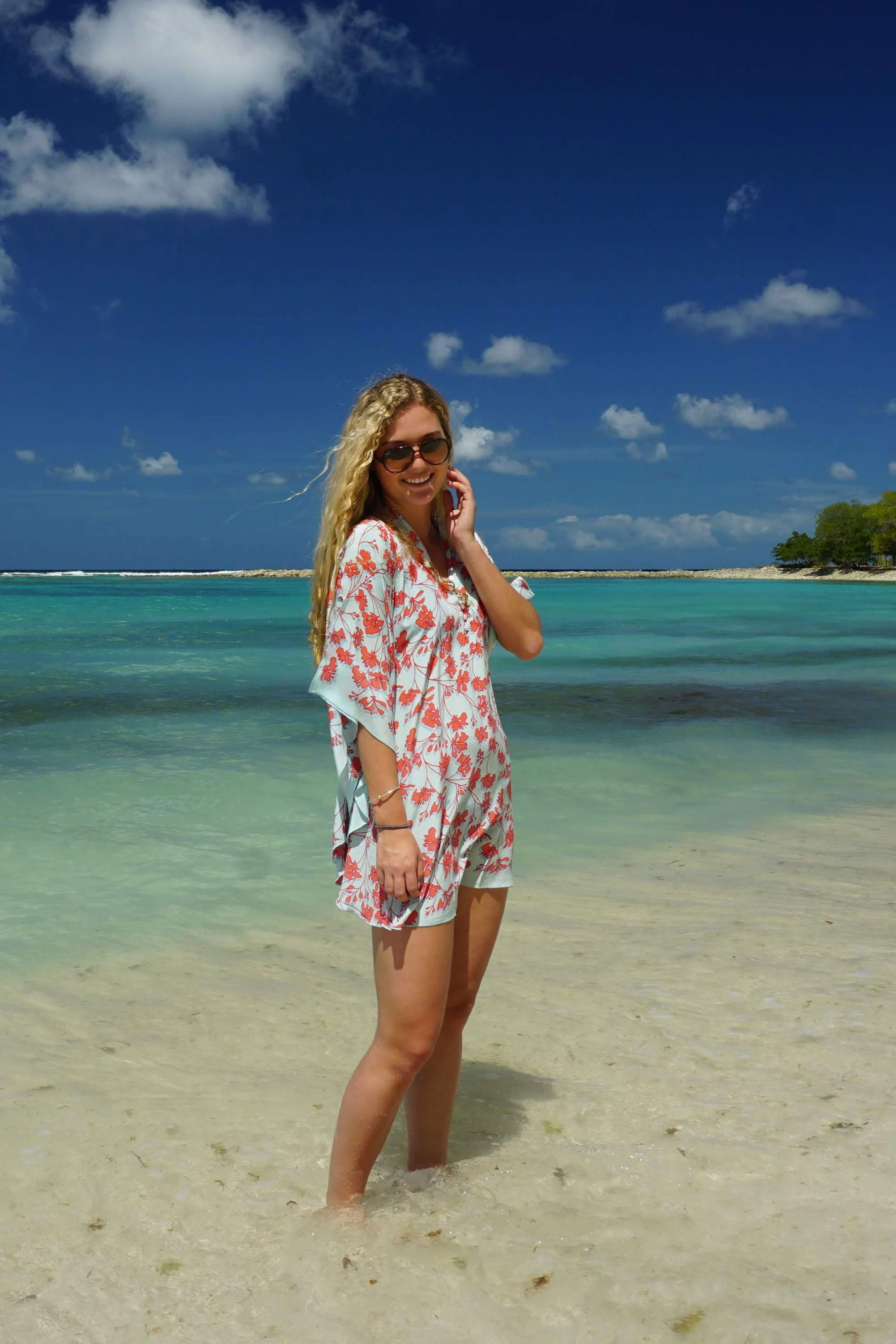 Silk Lotty Kaftan FLAMBOYANT FLOWER - Image 4