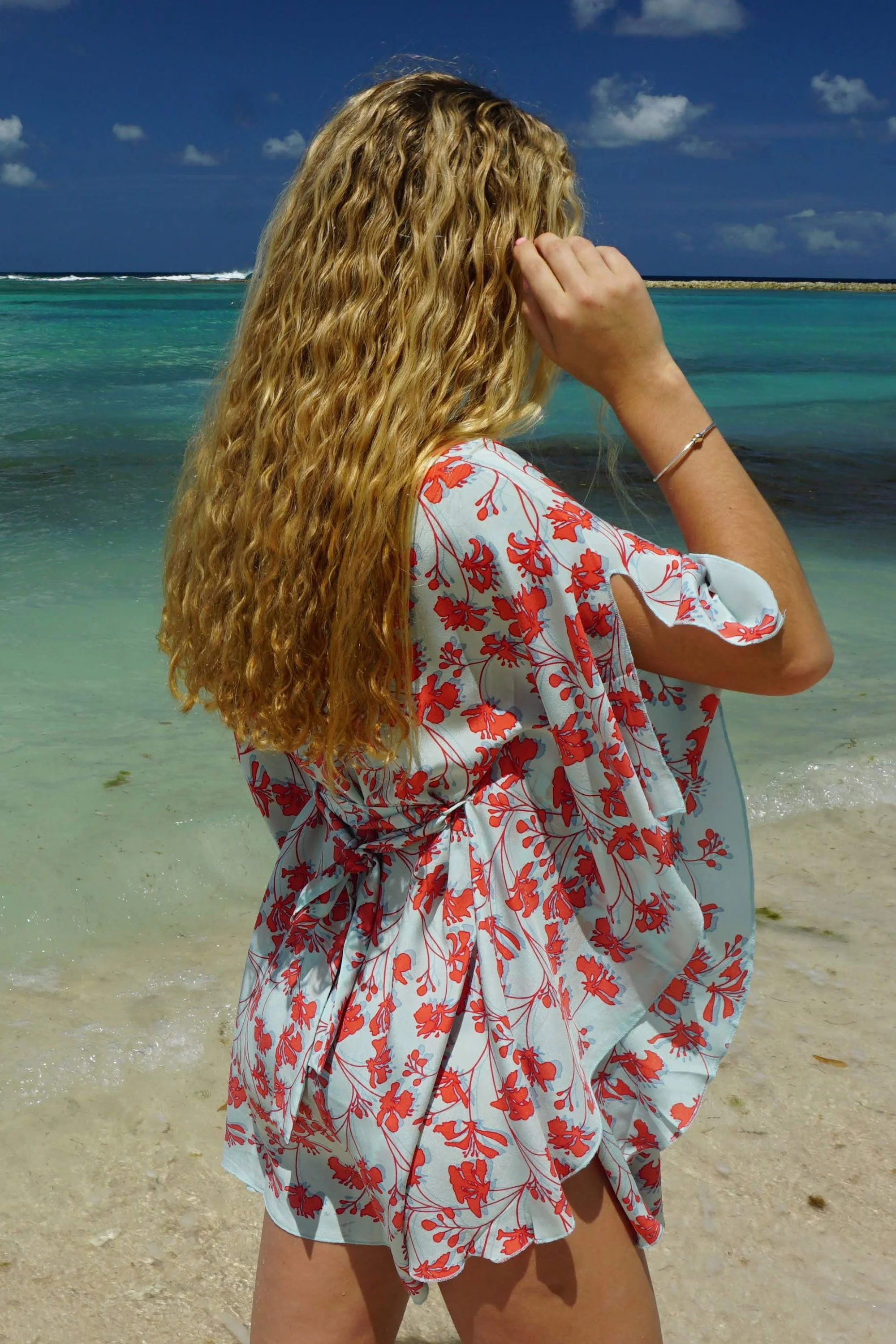 Silk Lotty Kaftan FLAMBOYANT FLOWER - Image 5