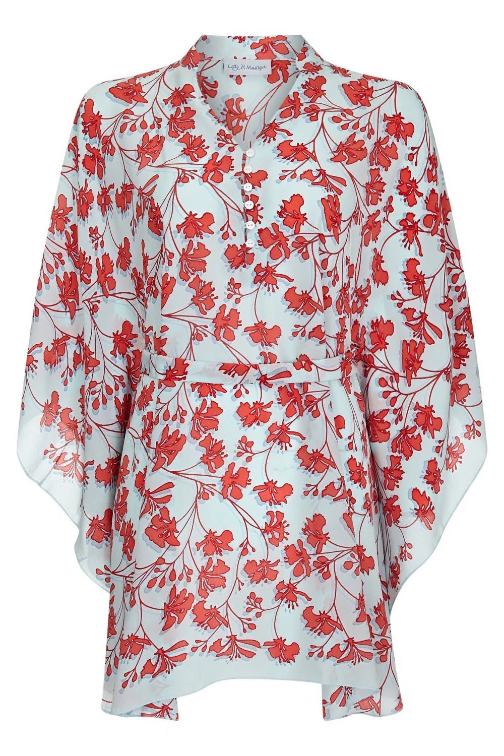 Silk Lotty Kaftan FLAMBOYANT FLOWER - Image 6