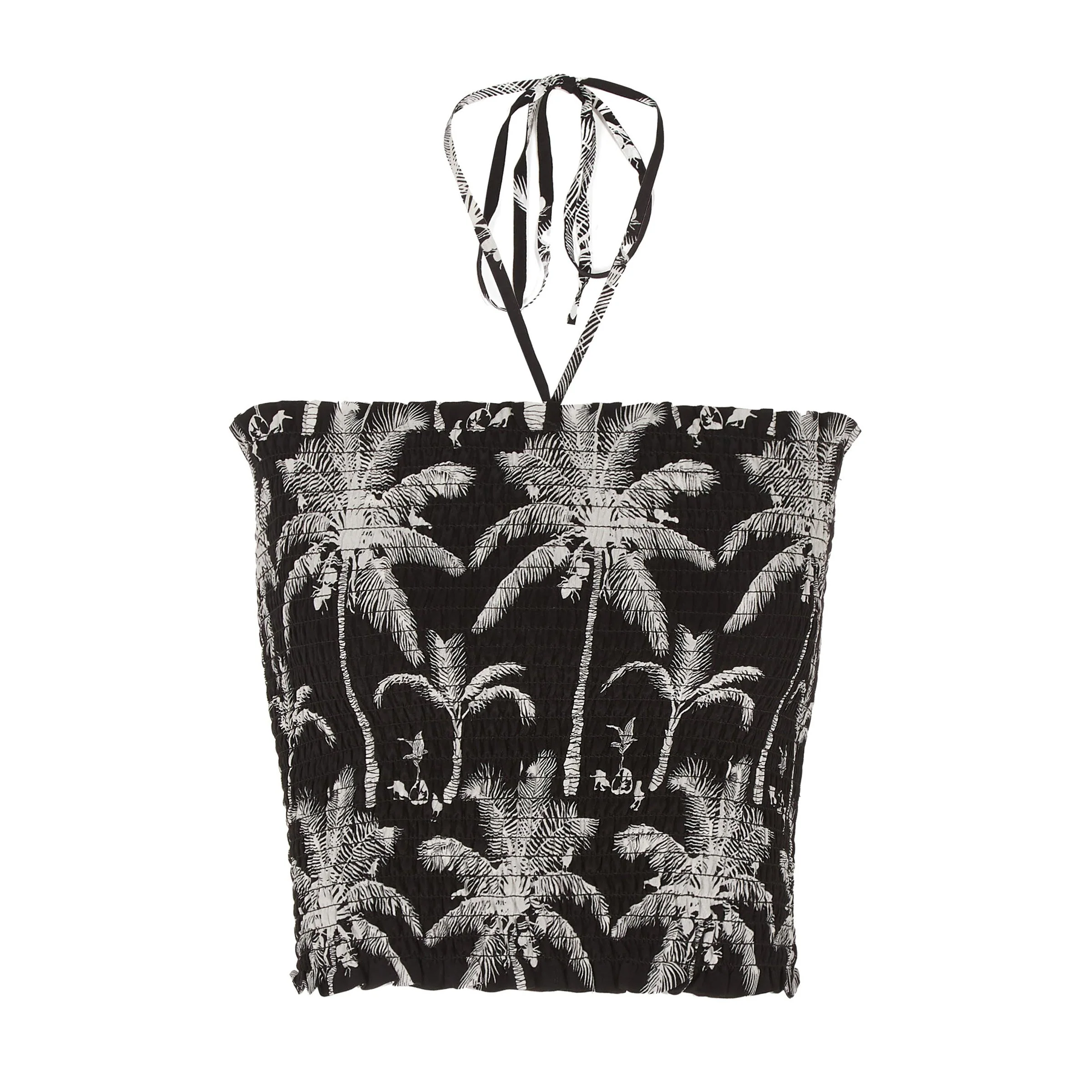 Silk Ruffle Bandeau Top PLANTATION - Image 2