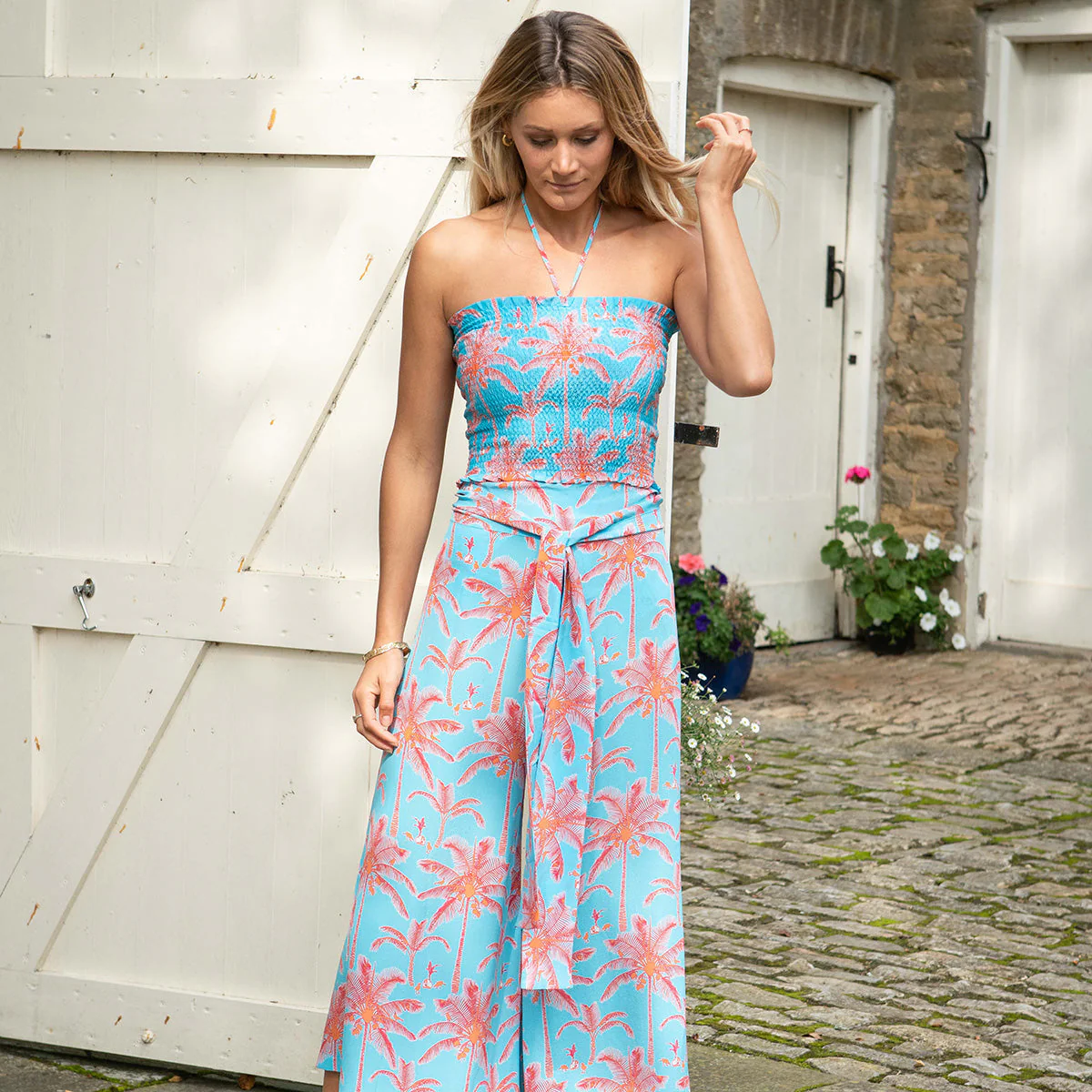 Silk Ruffle Bandeau Top PLANTATION - Image 6