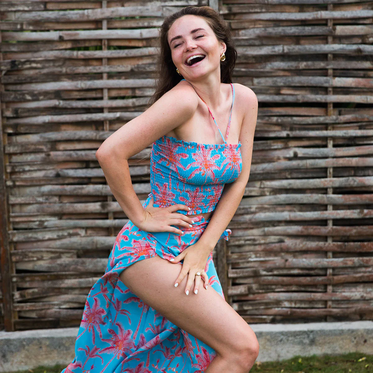 Silk Ruffle Bandeau Top PLANTATION - Image 8