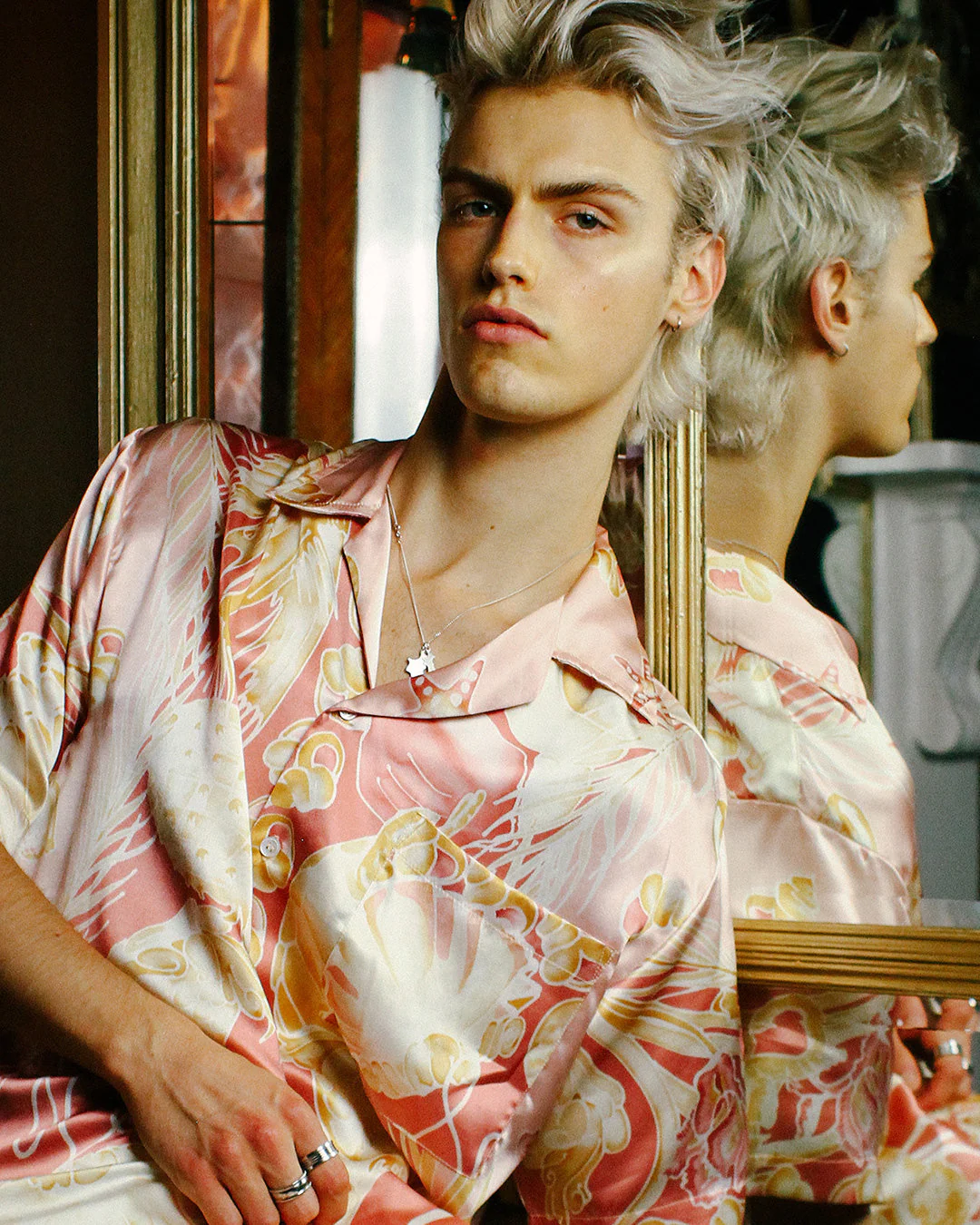 Silk Vintage Scarf Shirt SEA LIFE - Image 10