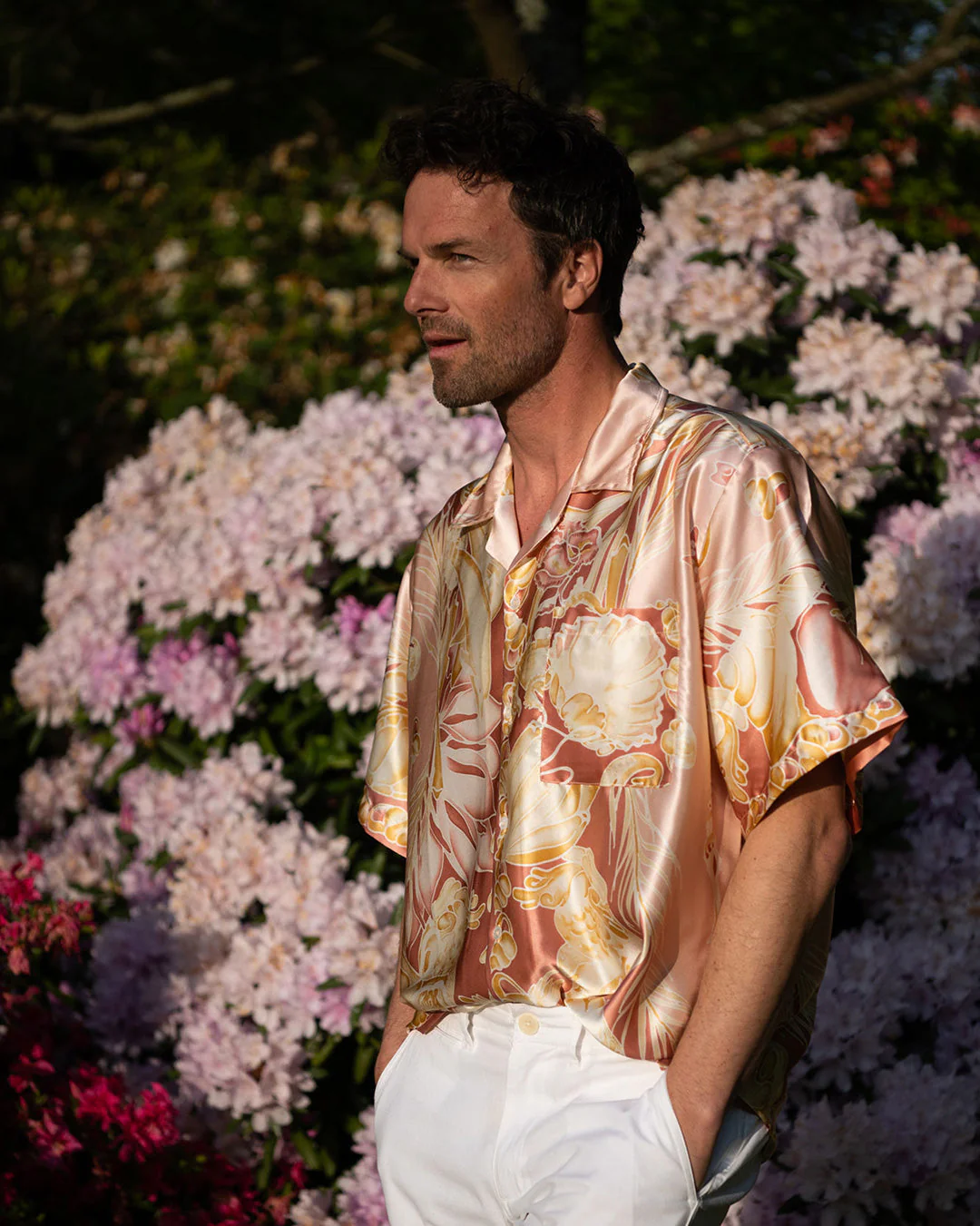 Silk Vintage Scarf Shirt SEA LIFE - Image 4