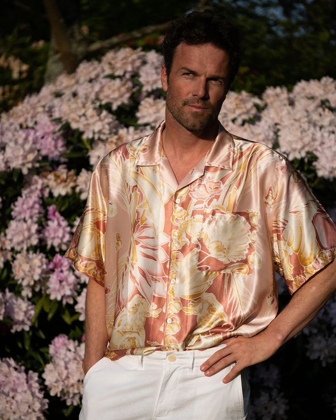 Silk Vintage Scarf Shirt SEA LIFE - Image 6