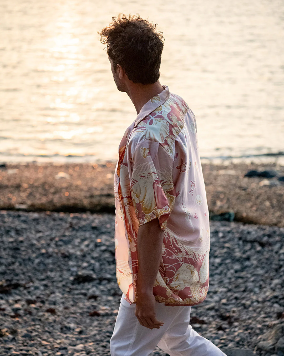 Silk Vintage Scarf Shirt SEA LIFE - Image 7