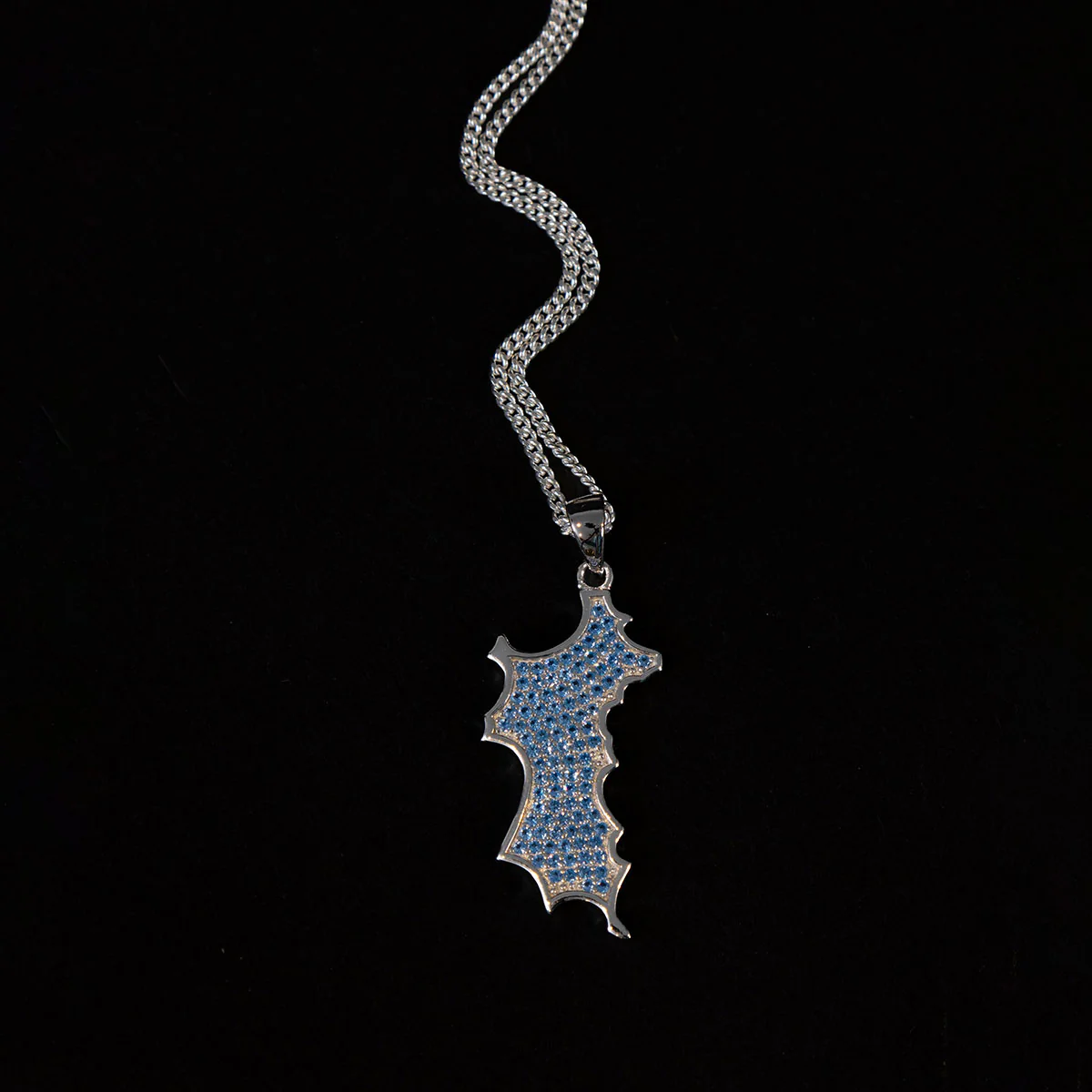 Silver Diamante Mustique Island Pendant - Image 8