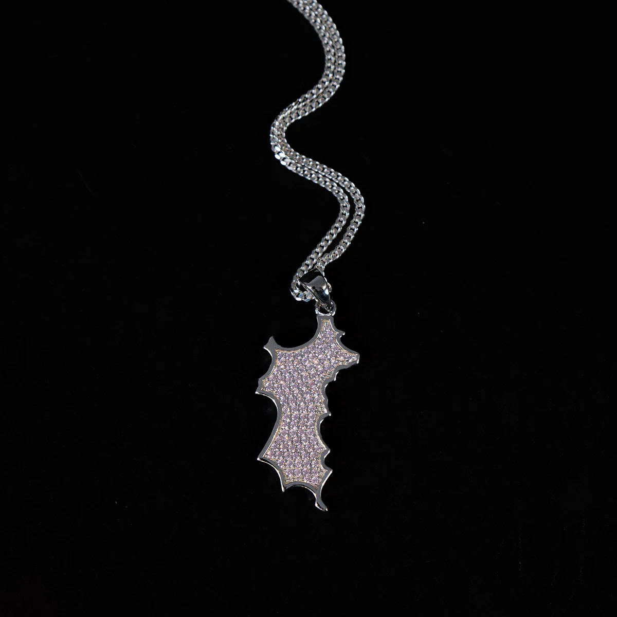 Silver Diamante Mustique Island Pendant - Image 4