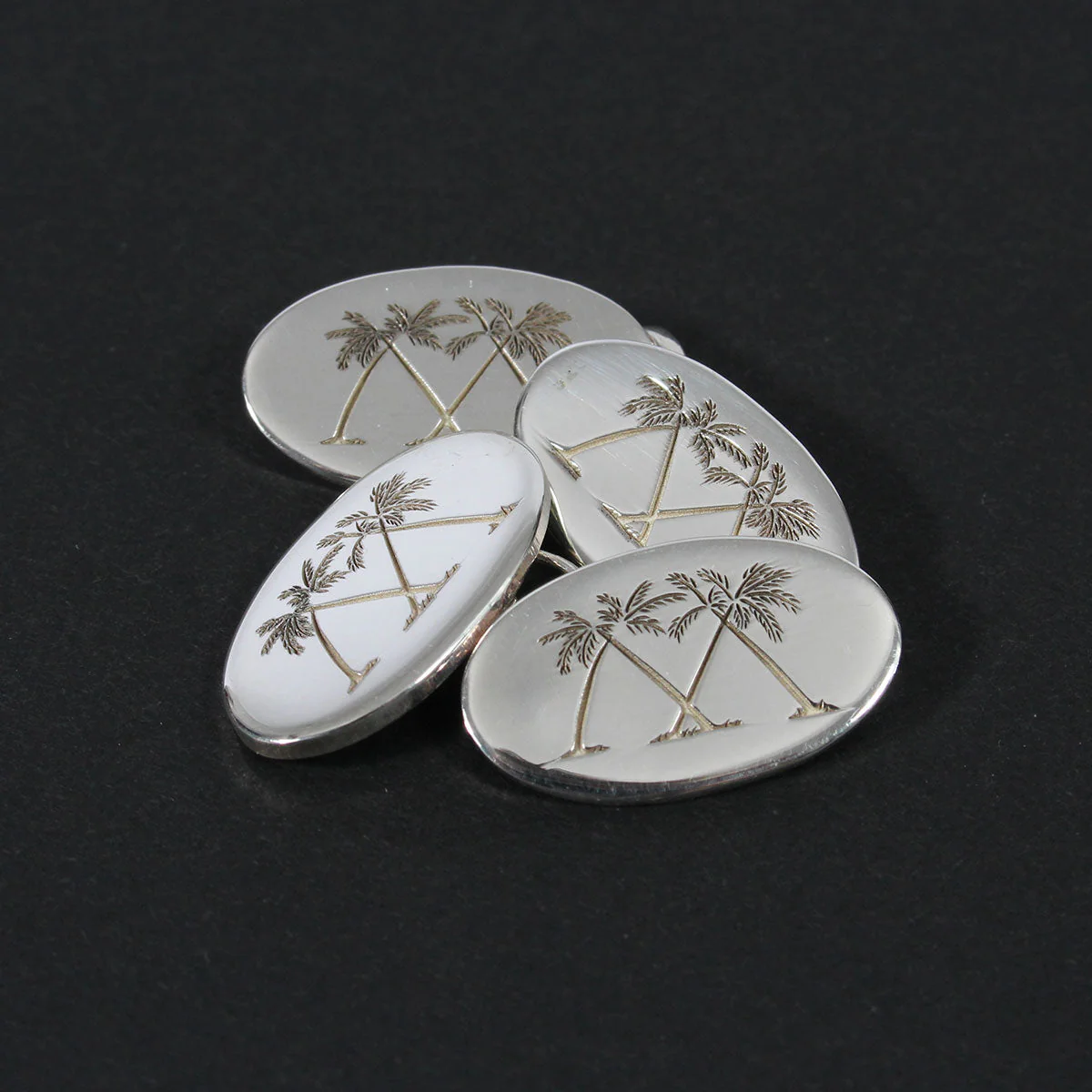 Sterling Silver Oval Cufflinks PINK HOUSE - Image 6