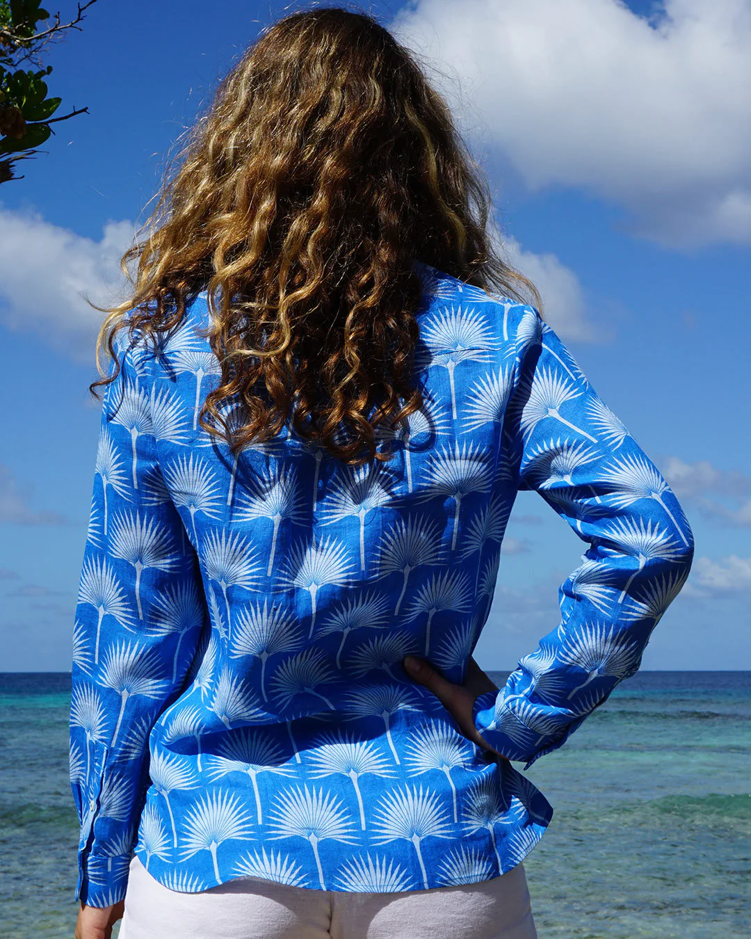 Linen Shirt FAN PALM - Image 4