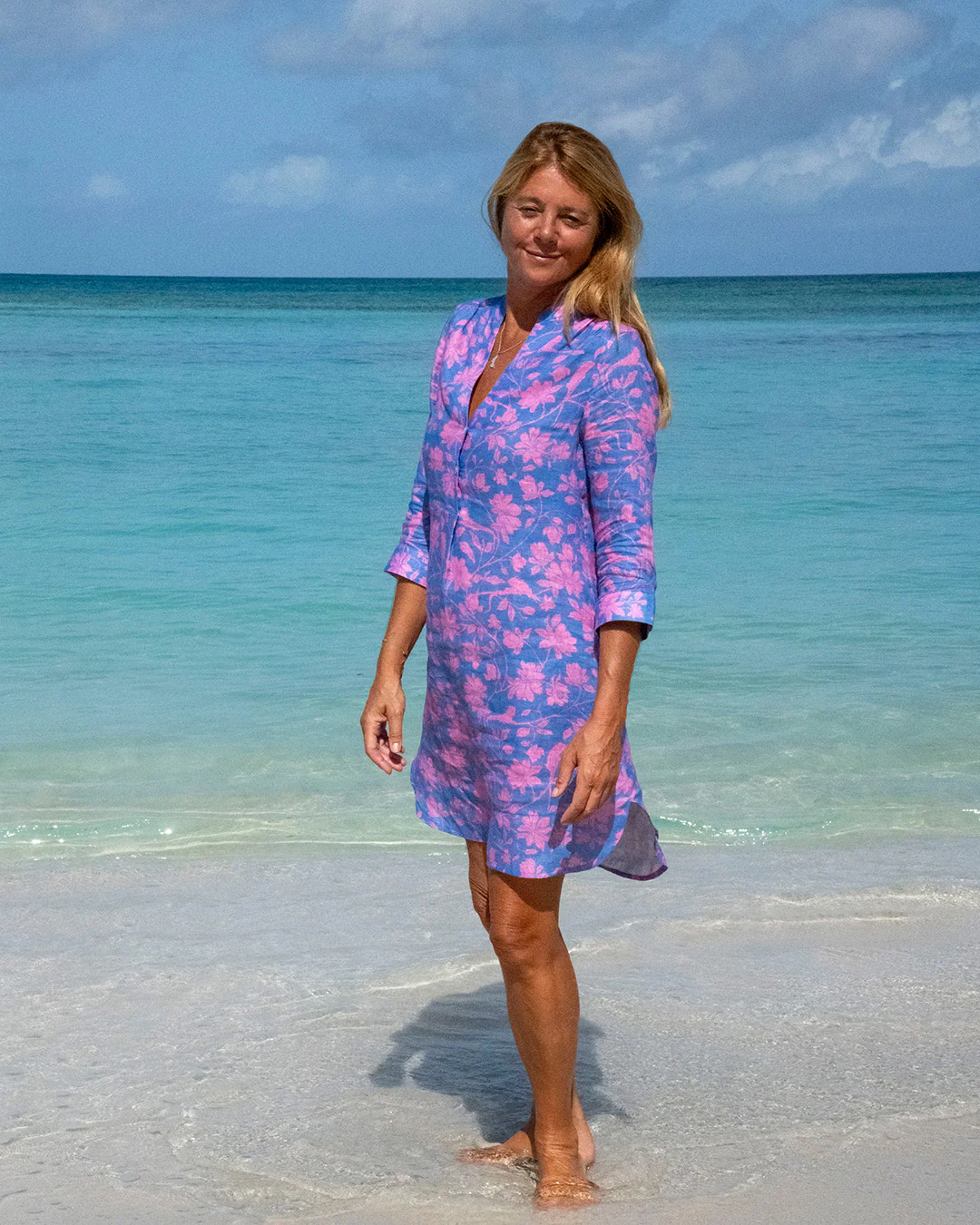 Linen Decima Dress IGUANA - Image 4
