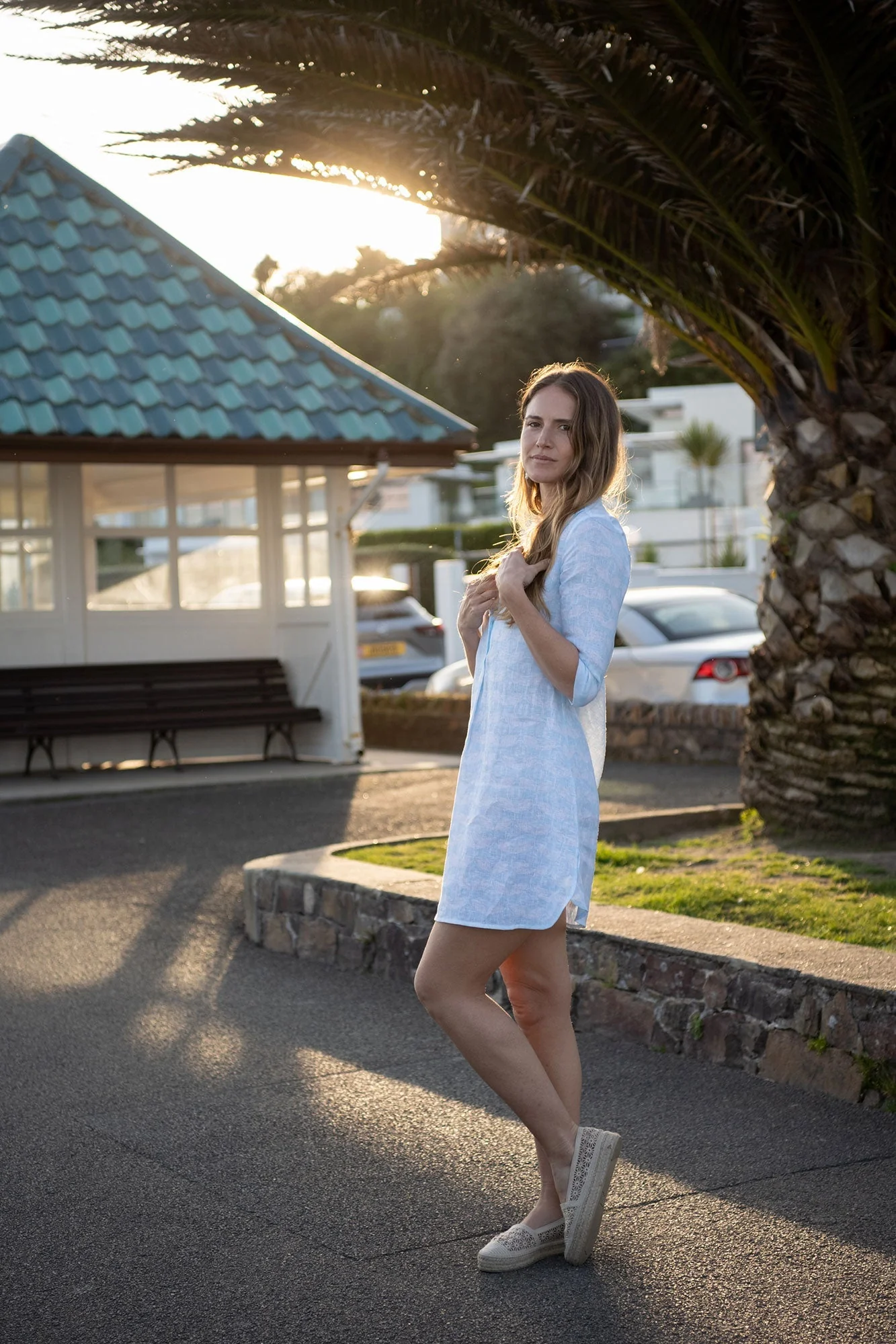 Linen Decima Dress GUAVA - Image 3