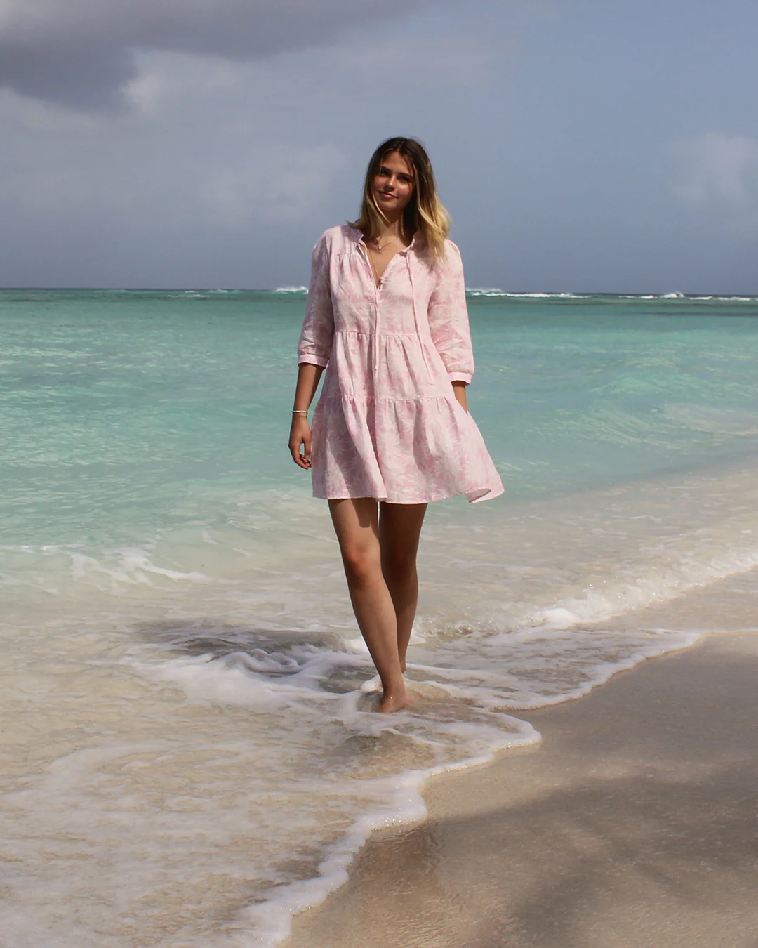Linen Amy Dress AGAVE - Image 2